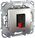 Unica Top Алюминий Аудиорозетка 1-ая MGU5.486.30ZD