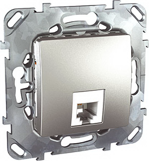 

Unica Top Алюминий Розетка ТЛФ 1-ая 4 контакта (RJ11) MGU5.492.30ZD, MGU5.492.30ZD