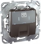 Unica Top Графит Розетка ТЛФ 1-ая 6 контактов (RJ12) MGU5.493.12ZD