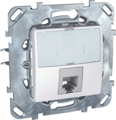 Розетка ТЛФ(RJ12) 1-ая 6 контактов с полем для надписи MGU5.493.18ZD