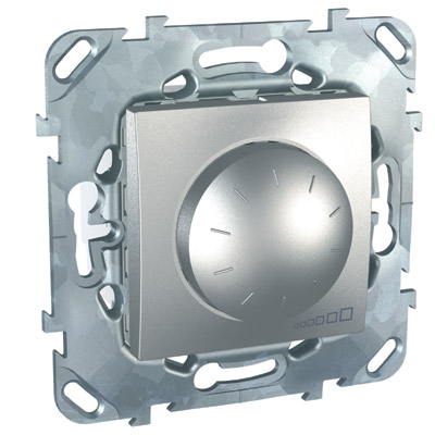 Unica Top Алюминий Светорегулятор повор 1000W для л/н и г/л с обмот. тр-м MGU5.512.30ZD