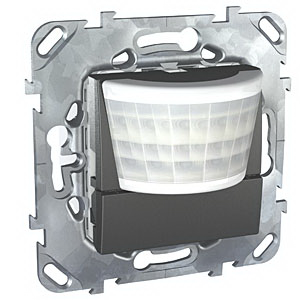 Unica Top Графит Датчик движения ИК, 3-проводная схема подключения MGU5.525.12ZD