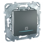 Unica Top Графит Таймер нажимной 2сек - 12мин с подсветкой, 8А MGU5.535.12ZD