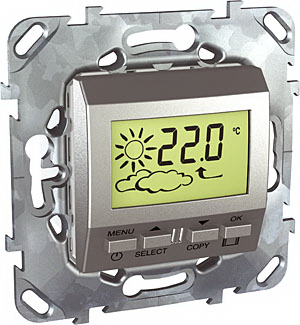 Метеостанция встраиваемая Unica Top алюминий MGU5.546.30ZD