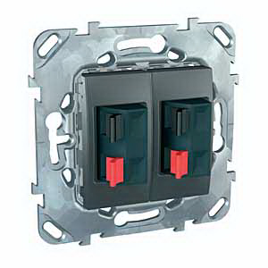 Unica Top Графит Аудиорозетка 2-ая MGU5.8787.12ZD