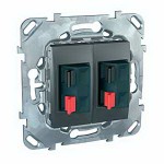 Unica Top Графит Аудиорозетка 2-ая MGU5.8787.12ZD