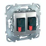 Unica Top Алюминий Аудиорозетка 2-ая MGU5.8787.30ZD