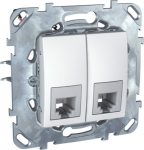 Розетка телефонная 2-ая 4 контакта MGU5.9090.18ZD