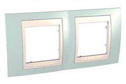 Рамка 2-ая горизонтальная MGU6.004.570 Морская волна/Беж 