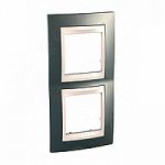 Unica Хамелеон (Шампань/Бежевый) Рамка вертикальная 2 поста MGU6.004V.524