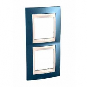 Unica Хамелеон Голубой лед/Беж Рамка 2-ая вертик MGU6.004V.554