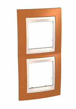 Unica Хамелеон Оранжевый/Беж Рамка 2-ая вертик MGU6.004V.569