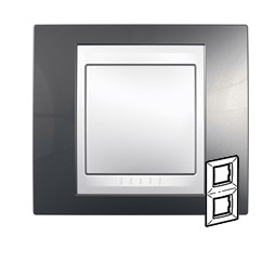 Рамка 2-ая вертикальная MGU6.004V.824 Шампань/белый