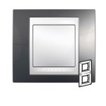 Рамка 2-ая вертикальная MGU6.004V.824 Шампань/белый