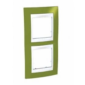 Unica Хамелеон Фисташковый/Бел Рамка 2-ая вертик MGU6.004V.866