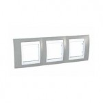 Рамка 3-ая гориз серый/белый MGU6.006.865