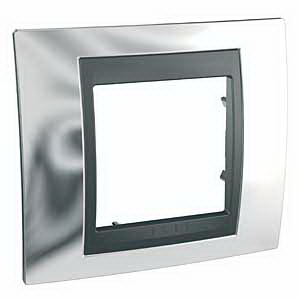 Unica Top Хром Графит Рамка 1-ая MGU66.002.210
