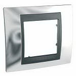 Unica Top Хром Графит Рамка 1-ая MGU66.002.210