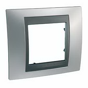 Unica Top Хром матовый Графит Рамка 1-ая MGU66.002.238