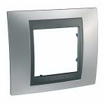 Unica Top Хром матовый Графит Рамка 1-ая MGU66.002.238