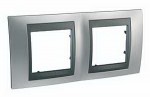 Unica Top Хром матовый Графит Рамка 2-ая MGU66.004.238