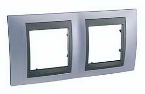 Unica Top Берилл Графит Рамка 2-ая MGU66.004.298 Unica Top Берилл Графит Рамка 2-ая MGU66.004.298