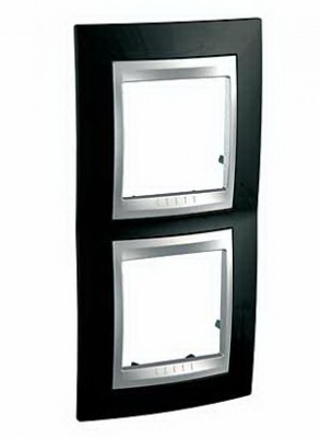 Unica Top Родий Рамка 2-ая вертикальная MGU66.004V.093