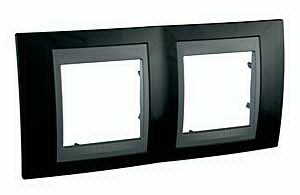 Unica Top Родий Графит Рамка 2- ая вертикальная MGU66.004V.293