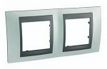 Unica Top Флюорит Графит Рамка 2- ая вертикальная MGU66.004V.294