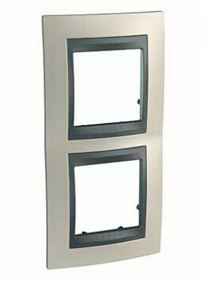 Unica Top Опал Графит Рамка 2-ая вертикальная MGU66.004V.295