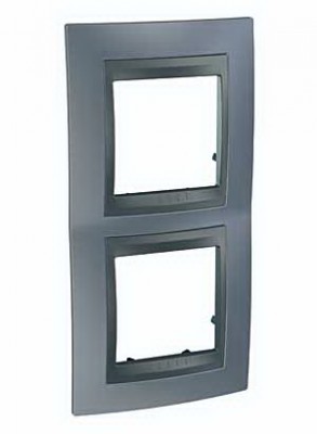 Unica Top Грэй Графит Рамка 2-ая вертикальная MGU66.004V.297