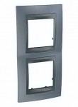Unica Top Грэй Графит Рамка 2-ая вертикальная MGU66.004V.297