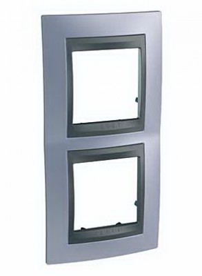 Unica Top Берилл Графит Рамка 2-ая вертикальная MGU66.004V.298 Unica Top Берилл Графит Рамка 2-ая вертикальная MGU66.004V.298