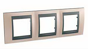 Unica Top Оникс Графит Рамка 3-ая MGU66.006.296