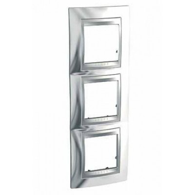 Unica Top Хром Рамка 3-ая вертикальная MGU66.006V.010