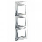 Unica Top Хром Рамка 3-ая вертикальная MGU66.006V.010