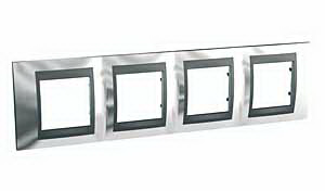 Unica Top Хром Графит Рамка 4-ая MGU66.008.210
