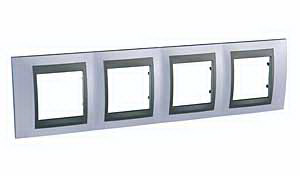 Unica Top Берилл Графит Рамка 4-ая MGU66.008.298 Unica Top Берилл Графит Рамка 4-ая MGU66.008.298