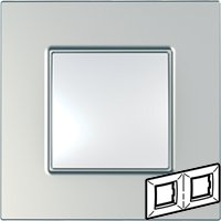 

Рамка 2 поста серебро Unica Quadro (Schneider Electric) MGU6.704.55, MGU6.704.55