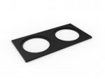 Рамка двойная для MINI COMBO, квадратная, черная MINI-COMBO-S2-BL