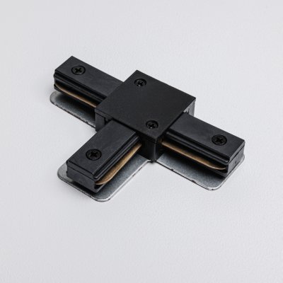 Т-коннектор для однофазного трекового шинопровода MKA-003-2 Черный Basic Mikami