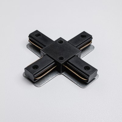 Х-коннектор для однофазного трекового шинопровода MKA-004-2 Черный Basic Mikami