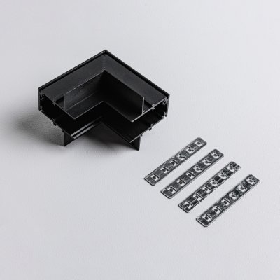 Угловой коннектор внутренни для встраиваемого магнитного трекового шинопровода MKA-2R-IC-B Черный  Terra  Mikami