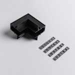 Угловой коннектор внутренни для встраиваемого магнитного трекового шинопровода MKA-2R-IC-B Черный  Terra  Mikami