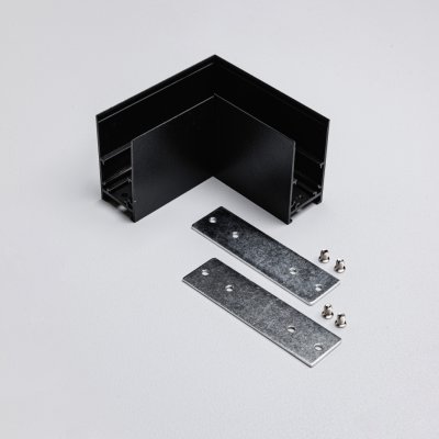 Угловой коннектор для накладного магнитного трекового шинопровода MKA-2S-CC-B Черный  Terra  Mikami