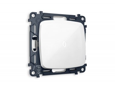 Комплект механизма 1-клавишного выключателя с подсветкой 5600K OMEGA MO102015 Белый глянец QUANT Ambrella Volt Комплект механизма 1-клавишного выключателя с подсветкой 5600K OMEGA MO102015 Белый глянец QUANT Ambrella Volt