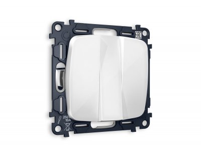 Комплект механизма 3-клавишного выключателя OMEGA MO105010 Белый глянец QUANT Ambrella Volt Комплект механизма 3-клавишного выключателя OMEGA MO105010 Белый глянец QUANT Ambrella Volt