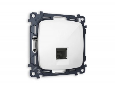 Комплект механизма компьютерной розетки OMEGA MO112010 Белый глянец RJ-45(8P8C) CAT6 с защитной шторкой QUANT Ambrella Volt Комплект механизма компьютерной розетки OMEGA MO112010 Белый глянец RJ-45(8P8C) CAT6 с защитной шторкой QUANT Ambrella Volt