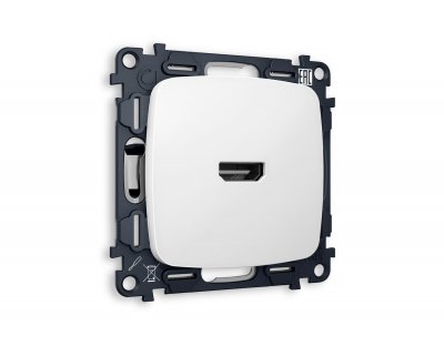 Комплект механизма розетки HDMI 2.0 OMEGA MO134010 Белый матовый 40V/500MO 2.0GHz 5-18Gbit/s QUANT Ambrella Volt