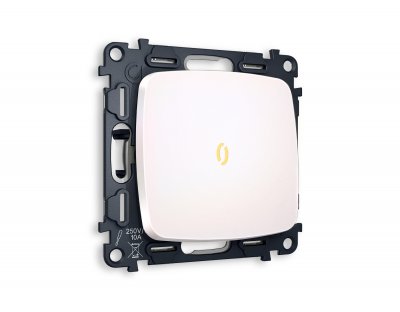 Комплект механизма 1-клавишного выключателя с подсветкой 3200K OMEGA MO202010 Жемчуг QUANT Ambrella Volt